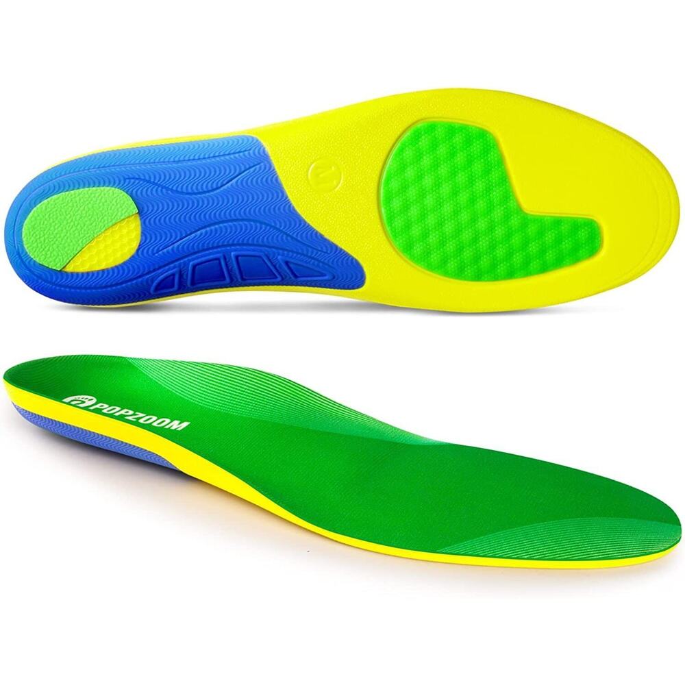 Popzoom Orthotic Insoles Sz Large | Unisex Heavy Duty Arch Support 200lb+ NEW